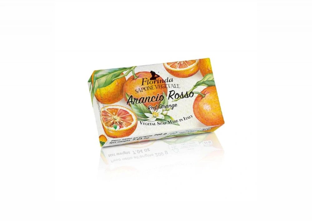 SAPONE VEGETALE Arancio Rosso - Rostlinné mýdlo Červený pomeranč 200 g