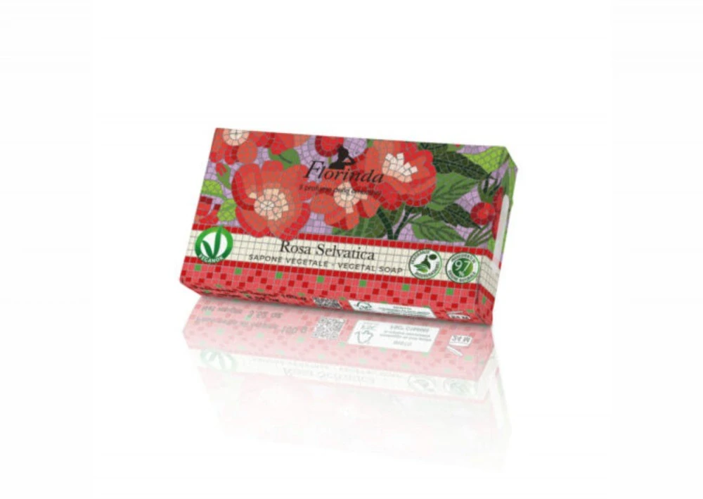SAPONE VEGETALE Rosa Selvatica - Rostlinné mýdlo Divoká růže 100 g