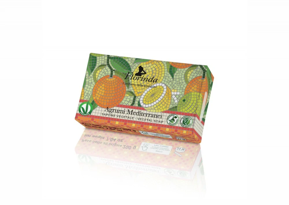 SAPONE VEGETALE Agrumi Mediterranei - Rostlinné mýdlo Středomořské citrusové plody 200 g